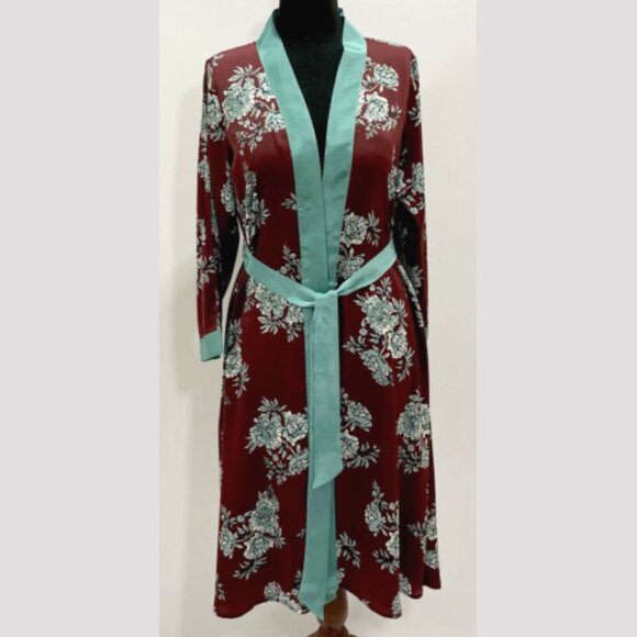 Soierose Beautiful Satin Silk Printed Robe - SR-1004 - Picture 2 of 4